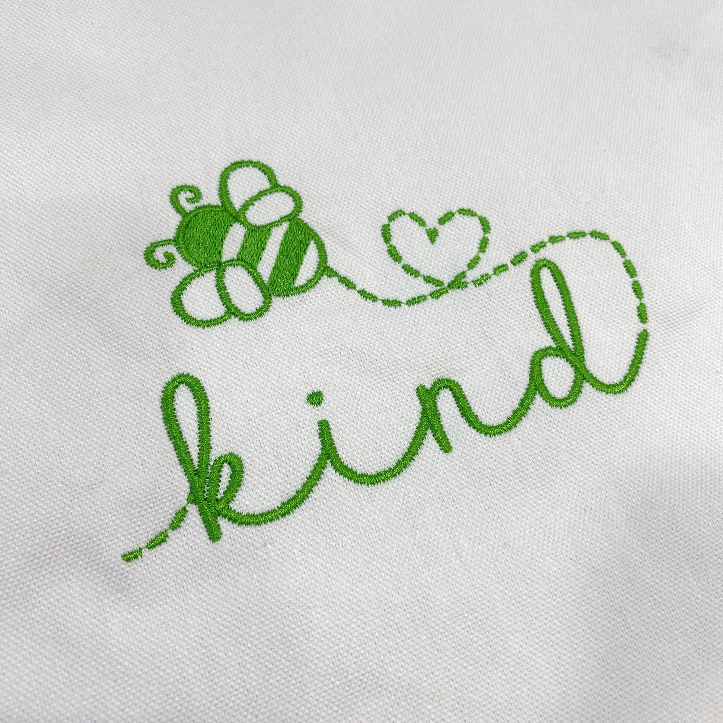 Bee Kind - Embroidered Canvas Tote Bag