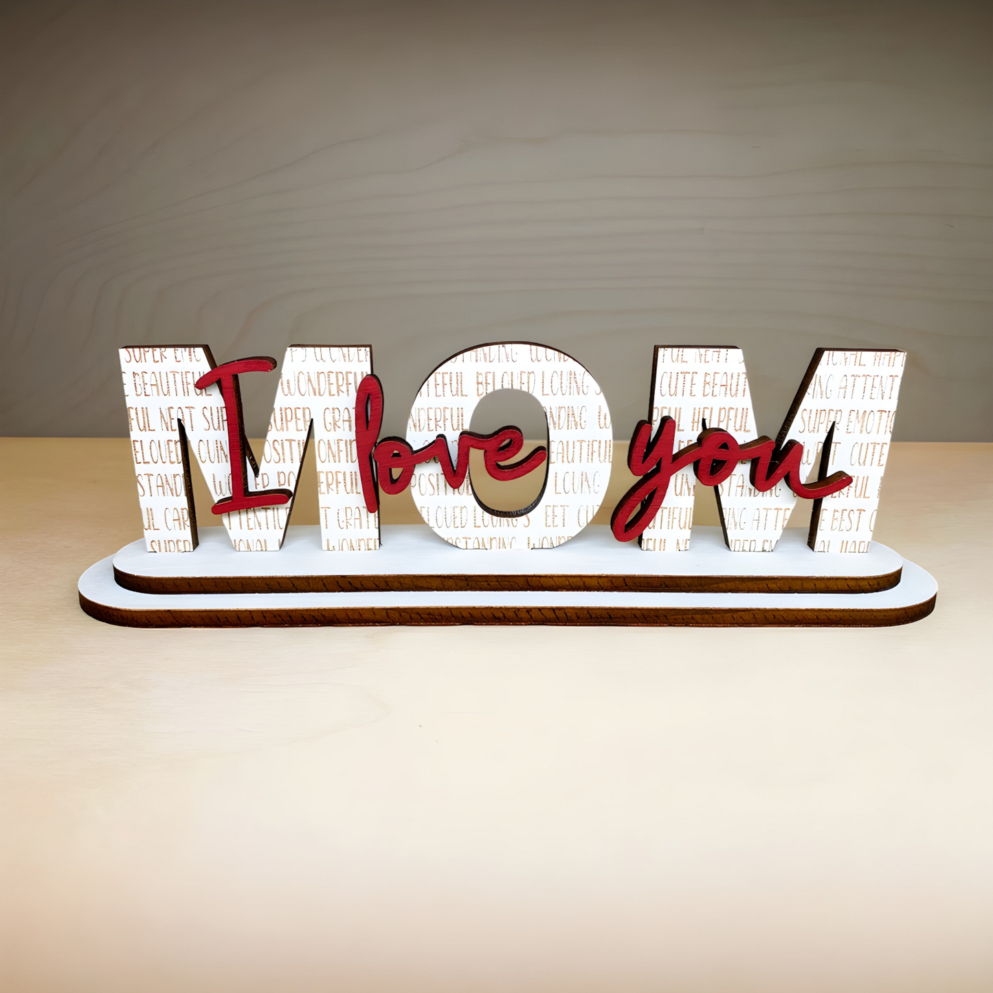 We Love You Mom - Personalized Sign