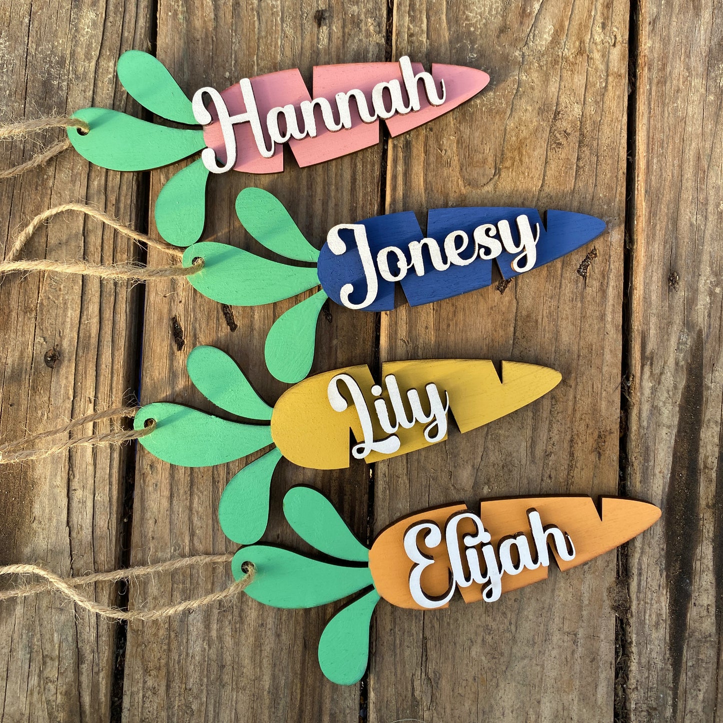 Personalized Easter Basket Carrot Tag