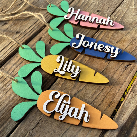 Personalized Easter Basket Carrot Tag