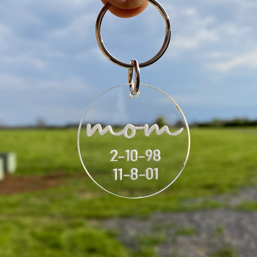 Mom Since, Personalized Keychain