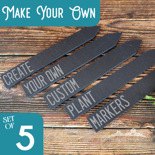 Create-Your-Own Slate Plant Marker (5 pack)